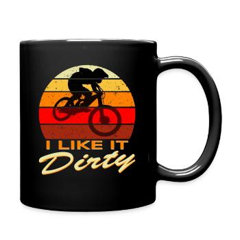 Je l'aime vélo de montagne sale - Mug uni - noir - Droite