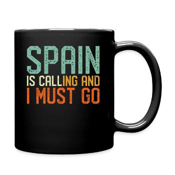 Spain is Calling I must go - Full Colour Mug - black - Right
