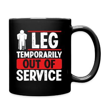 Broken Leg Club Broken Leg Broken Leg Warrior - Full Colour Mug - black - Right