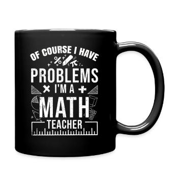 Mathe - Tasse einfarbig - Schwarz - Rechts
