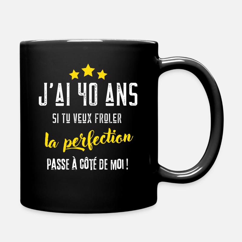 J'ai 40 ans cadeau anniversaire 40 ans humour - Mug uni - noir