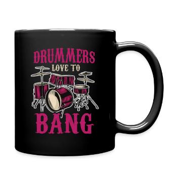 Schlagzeuger Drums - Tasse einfarbig - Schwarz - Rechts