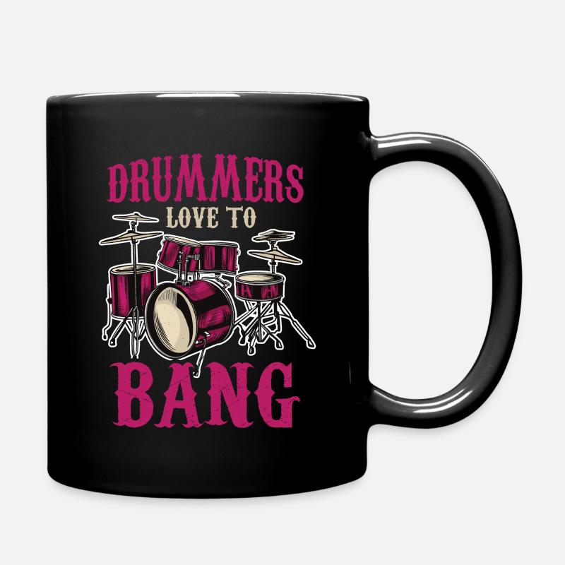 Schlagzeuger Drums - Tasse einfarbig - Schwarz