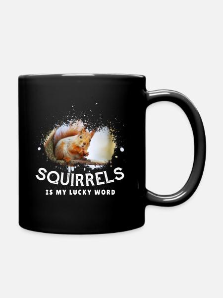 Eichhörnchen - Tasse einfarbig - Schwarz