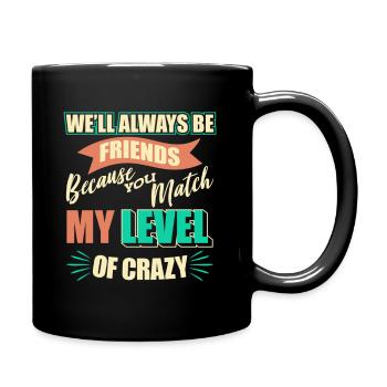 Freund Beste Freunde - Tasse einfarbig - Schwarz - Rechts