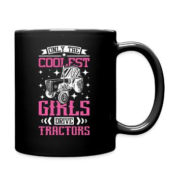 Traktor Girls - Tasse einfarbig - Schwarz - Rechts