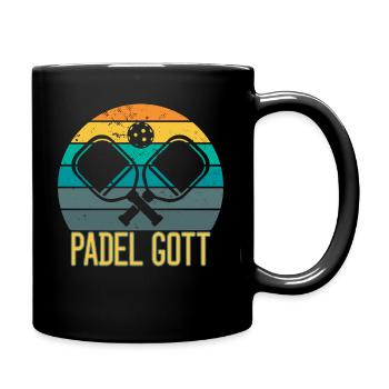 Padel - Padel Gott - Tasse einfarbig - Schwarz - Rechts