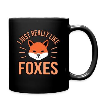 Fox - Full Colour Mug - black - Right