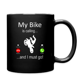 Mon Dirtbike appelle... et je dois y aller! - Mug uni - noir - Droite