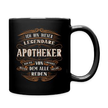Apotheker Ich bin dieser legendäre Apotheker - Tasse einfarbig - Schwarz - Rechts