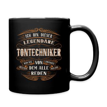 Tontechniker Ich bin dieser legendäre Tontechniker - Tasse einfarbig - Schwarz - Rechts
