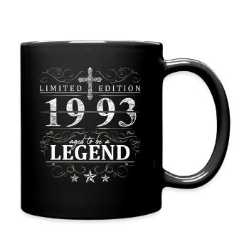 Cross Vintage Birthday Year of Birth 1993 Gift - Full Colour Mug - black - Right