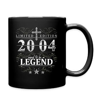 Cross Vintage Birthday Year of Birth 2004 Gift - Full Colour Mug - black - Right