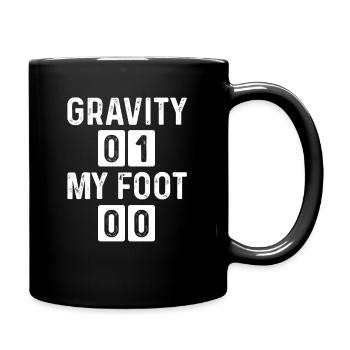 Drôle de pied cassé Gravity Broken Foot Survivor - Mug uni - noir - Droite