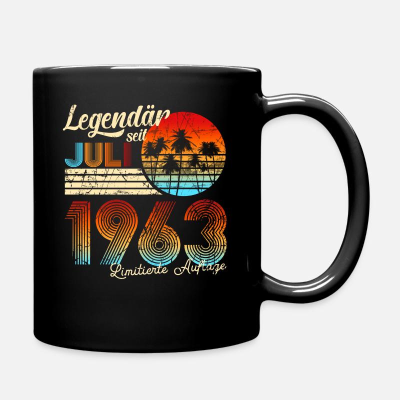 60. Geburtstag Mann 60 Legendär Seit Juli 1963 - Tasse einfarbig - Schwarz