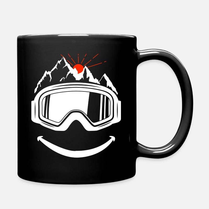 Skibrille Skifahren Snowboard - Tasse einfarbig - Schwarz