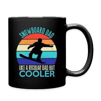 Snowboard dad Snowboarding - Full Colour Mug - black - Right