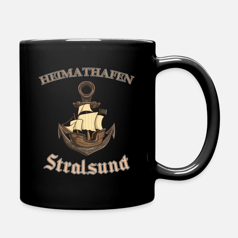 Heimathafen Stralsund - Tasse einfarbig - Schwarz