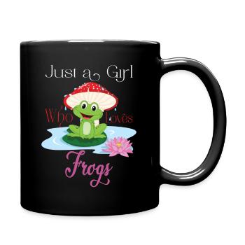 Juste une fille qui aime les grenouilles - Mug uni - noir - Droite