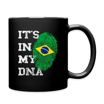 Es Ist In Meiner DNA Brasilien Brasilianische Wurz - Tasse einfarbig - Schwarz - Rechts