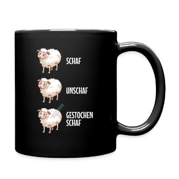 Fotograf Schaf Unschaf Gestochen Schaf Fotografie - Tasse einfarbig - Schwarz - Rechts