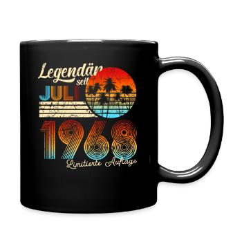 Geburtstag Mann Legendär Seit Juli 1968 - Tasse einfarbig - Schwarz - Rechts