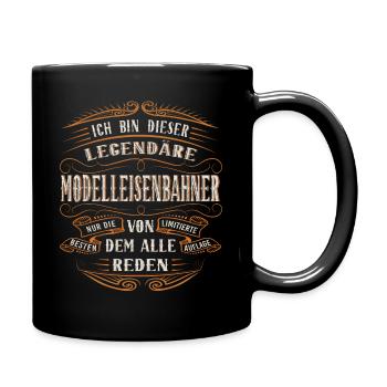 modelleisenbahner Ich bin dieser legendäre - Tasse einfarbig - Schwarz - Rechts