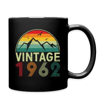 Vintage 1962 Born in 1962 60th Birthday Funny Clas - Full Colour Mug - black - Right