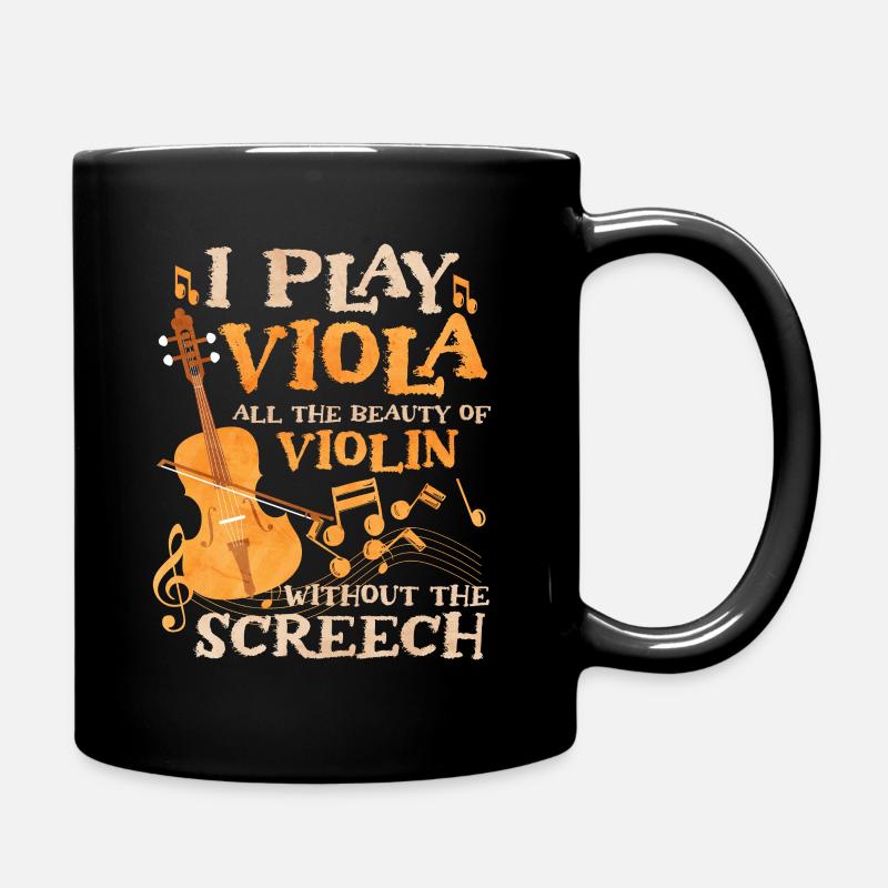 Ich Spiele Bratsche - Tasse einfarbig - Schwarz
