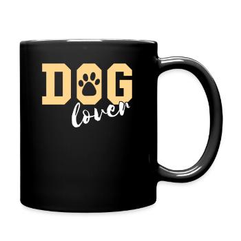 Dog Lover - Tasse einfarbig - Schwarz - Rechts