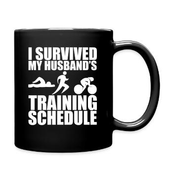 I Survived My Husband's Training Schedule 4 - Tasse einfarbig - Schwarz - Rechts