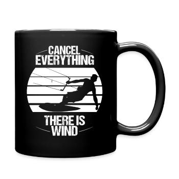 Kitesurfing Wind Kiteboarder Kitesurf Kiteboarder - Tasse einfarbig - Schwarz - Rechts