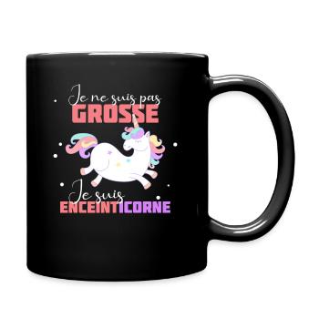 Je suis enceinticorne cadeau future maman enceinte - Mug uni - noir - Droite