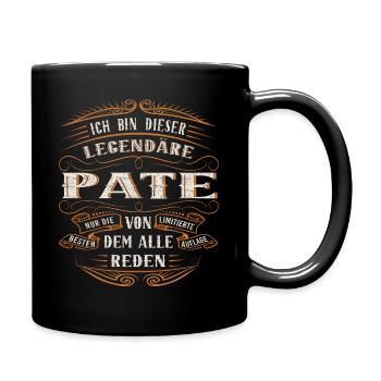 Pate ich bin dieser legendäre Pate Ding - Tasse einfarbig - Schwarz - Rechts