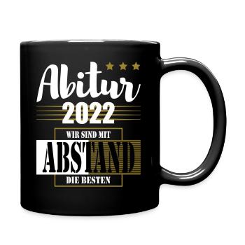 Abitur 2022 Wir sind mit Abstand die Besten - Tasse einfarbig - Schwarz - Rechts