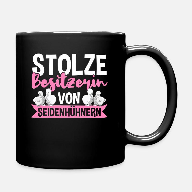 Seidenhühner Silkie Hühner Seidenhuhn Geschenk - Tasse einfarbig - Schwarz