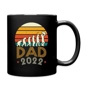 Dad 2022 Evolution Of A Dad Funny Dad - Full Colour Mug - black - Right