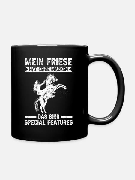 Pferd Reitstall Reiten Pferde Friese - Tasse einfarbig - Schwarz