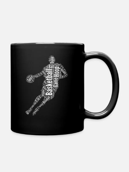 Joueur de basket-ball Word Shape Boy White - Mug uni - noir