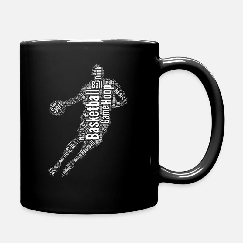 Joueur de basket-ball Word Shape Boy White - Mug uni - noir