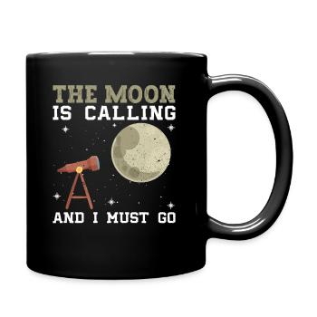 La Lune appelle et je dois partir - Mond - Mug uni - noir - Droite