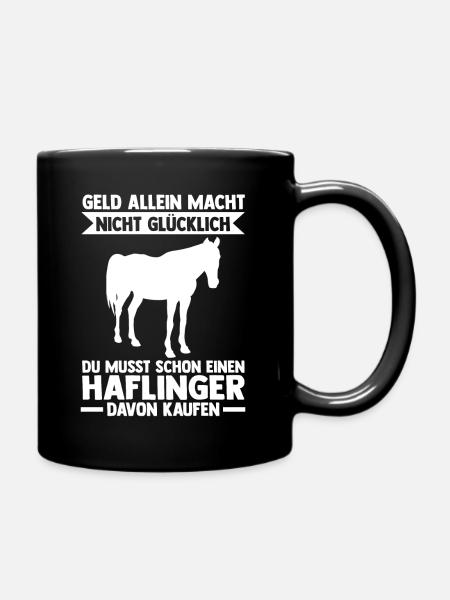 Reitstall Pferd Haflinger Reiten Pferde - Tasse einfarbig - Schwarz