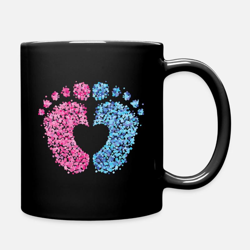 Schwangerschaft Mutter Mama Babyfüsse - Tasse einfarbig - Schwarz
