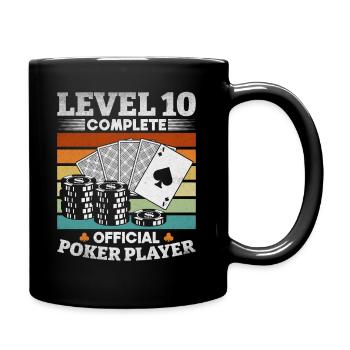 Poker Game Level 10 Close Official - Full Colour Mug - black - Right