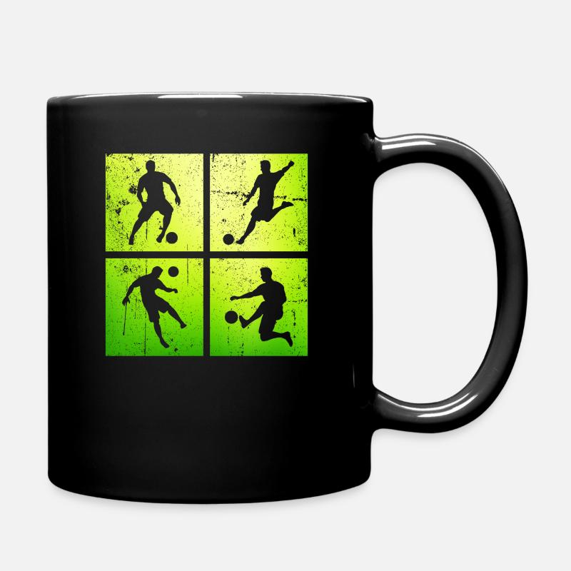 Fußball Fußballer - Tasse einfarbig - Schwarz