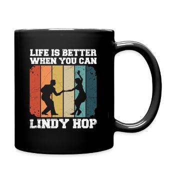 Swing Dance Lindy Hop Angebot für einen Lindy Hop - Tasse einfarbig - Schwarz - Rechts