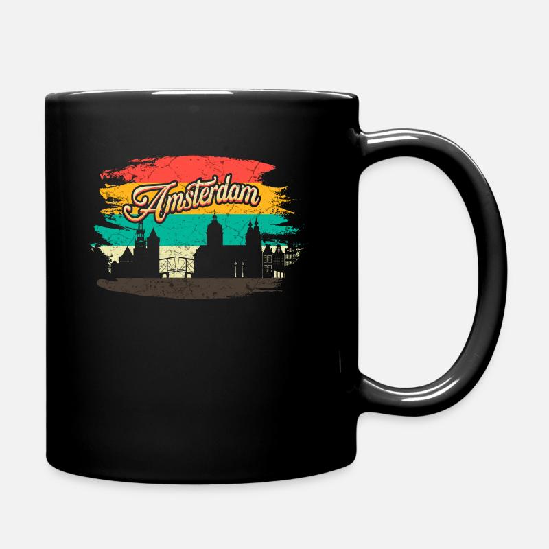 Amsterdam - Tasse einfarbig - Schwarz
