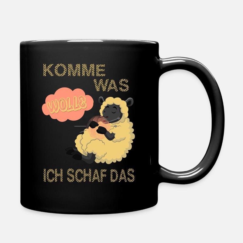 Komme was Wolle ich Schaf das - Tasse einfarbig - Schwarz