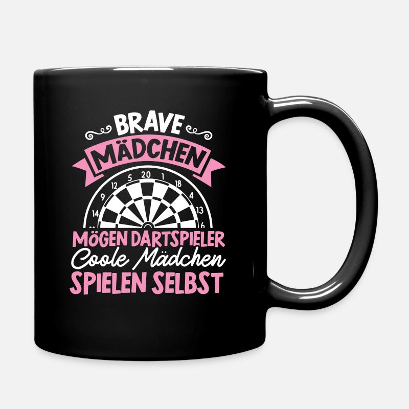 Darts Dartboard Dartpfeile Dart Geschenk Frauen - Tasse einfarbig - Schwarz