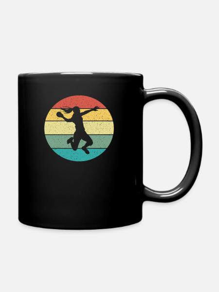 Retro Vintage Male Handball Player - Tasse einfarbig - Schwarz